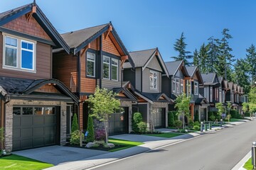 Row of houses on a quiet residential street