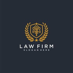 CC letter monogram logo for lawfirm with pillar & leaf image design