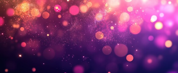 Banner purple firework celebrate anniversary happy new year 2025, 4th of july holiday festival. Banner purple firework night time National holiday. Violet firework New year 2025 festival, copy space