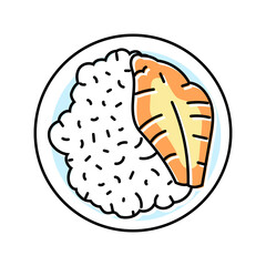 tempura fish color icon vector. tempura fish sign. isolated symbol illustration