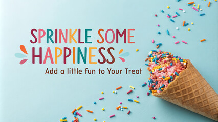 Obraz premium Sprinkle some happiness with colorful sprinkles on treat!