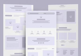 Landing Page Wireframe UX Layout