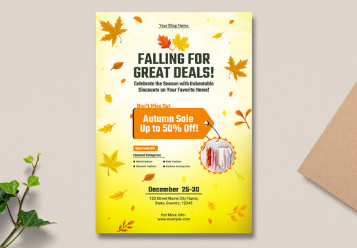 Autumn Sales Flyer Layout