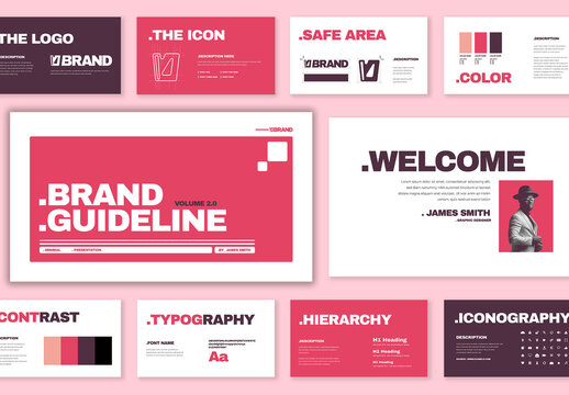 Creative And Bold Brand Guideline Presentation