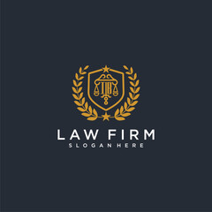 IB letter monogram logo for lawfirm with pillar & leaf image design