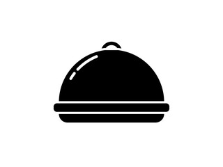 Food serving cover icon, flat style pictogram icon for mobile app ui or ux, vector illustration symbol logo sign design, isolated on white