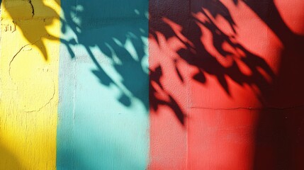 Colorful abstract wall texture with vibrant shades and shadows creating an artistic visual effect for creative backgrounds and designs.