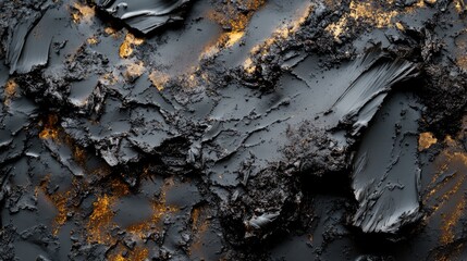 Closeup of contaminated soil with plastic and oil waste highlighting environmental pollution and ecological disaster themes