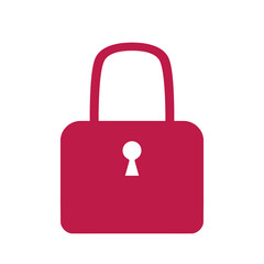 Doodle Icon padlock illustration security key that can be used for sticker, book, mandala, scrapbook, icon, decorative, etc. with aesthetic colorful red color