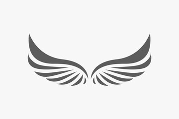 Fototapeta premium Symetric modern wings logo vector
