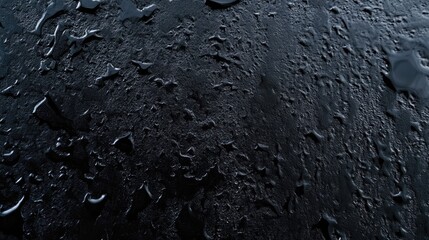 Fototapeta premium Close-up of textured water droplets on a dark surface reflecting a clean and fresh appearance for natural imagery concepts