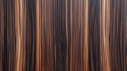 Obraz premium Rich dark brown wood texture featuring a natural striped pattern, perfect for backgrounds, design projects, or artistic applications, conveying warmth and organic appeal. Keywords: wood texture, backg