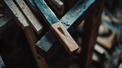 Close up of woodworking tools on a workbench highlighting craftsmanship and DIY project essentials in a rustic environment