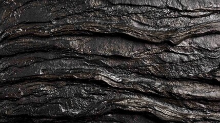 Rough textured concrete surface featuring deep black stains highlighting weathered and aging characteristics of the material