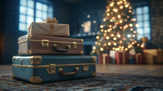 suitcase ready for holiday adventures 