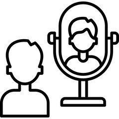 Obraz premium Self-Reflection Journal Icon