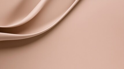 Fototapeta premium Elegant folds of fabric in Pantone Mocha Mousse PMS 17-1230, creating a soft, wavy texture