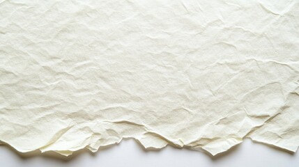 Obraz premium Crinkled note paper texture on a white background ideal for stationery design and creative projects
