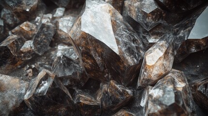 Close-up of textured silica and quartz rocks featuring natural earth tones, rich nickel formations, and intricate crystal shapes, geology, minerals, abstract backgrounds, nature.