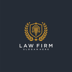 KN letter monogram logo for lawfirm with pillar & leaf image design