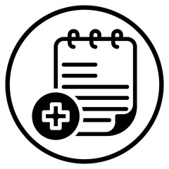 prescription glyph icon