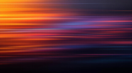 Abstract Colorful Horizontal Light Streaks Background