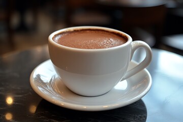 Obraz premium A Cup of Hot Chocolate with a Cozy Atmosphere