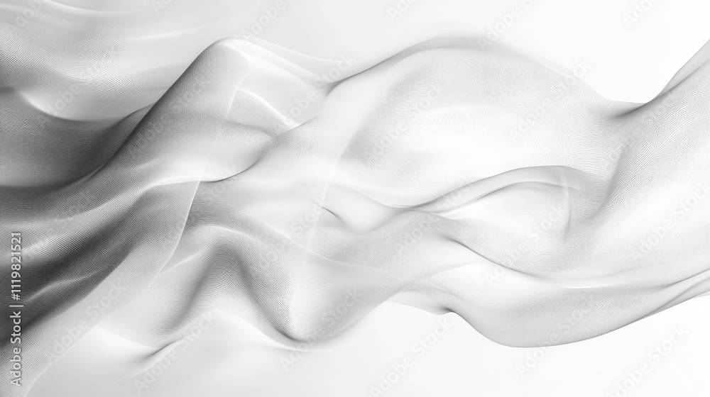 Poster Dynamic wavy black and white background with smooth flowing patterns creating a sleek and captivating visual texture for creative projects