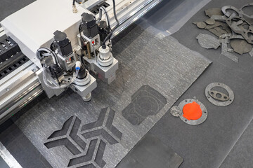 Laser engraving machine. CNC equipment. Industrial carpentry machine. Modern plotter. Laser cutting...