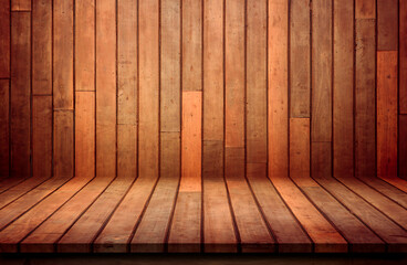 wooden floor and wall