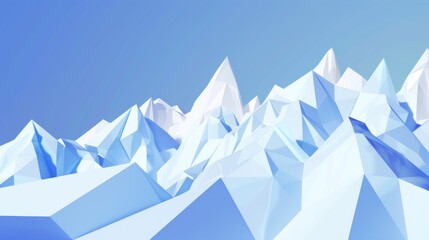 Abstract Mountain Range Illustration
