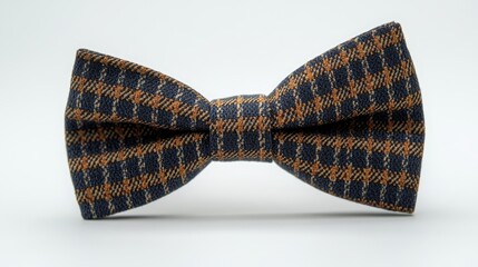 Stylish plaid bow tie accessory on a clean background for formal occasions and fashion inspiration.