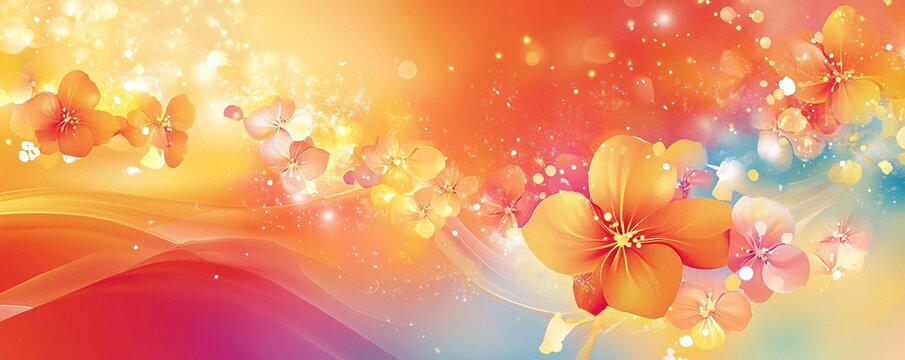 Elegant Holi background with soft, abstract color gradients and floral elements, evoking the joy of the festival in an artistic, refined way