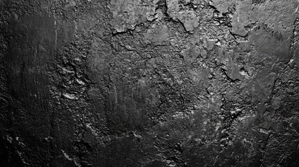 Fototapeta premium Textured grunge background of an aged black asphalt wall with rough patches ideal for design and artistic projects in a close-up view
