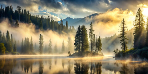 Obraz premium sunrise over the mountains