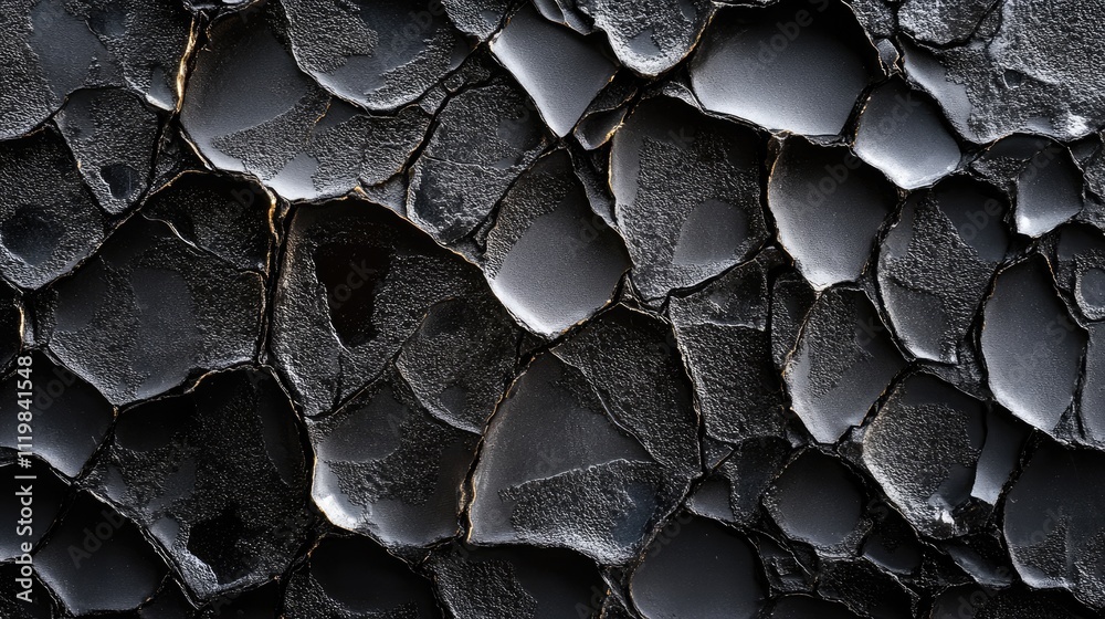 Poster black textured background with cracked surface details creating an abstract artistic effect suitable