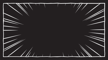 Manga frame style background with saturated lines, hick, coarse, inverted