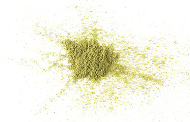 Pumpkin seed protein flour isolated on white, clipping