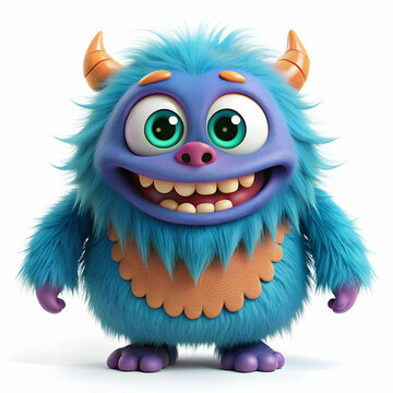 recommend clip art: cartoon cute monster set on white background