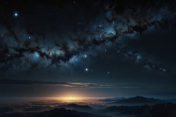 Fototapeta premium Stunning 3D Rendering of a Dark Earth Floating in Space