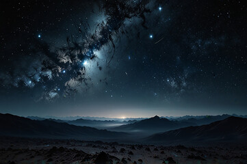 Fototapeta premium Stunning 3D Rendering of a Dark Earth Floating in Space