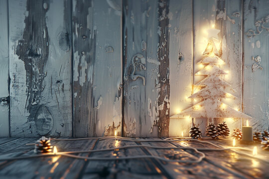 Christmas Home Decor: White Tree and Winter Pine Cone Arrangement &ndash; Ideal for Holiday Promotions