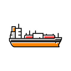 liquefied petroleum gas carrier color icon vector. liquefied petroleum gas carrier sign. isolated symbol illustration