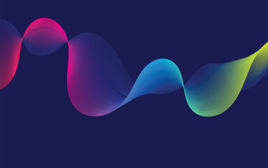 Gradient abstract background black, night, dark, evening, with copy space. Dark blue abstract background with glowing wave lines. dark background.
