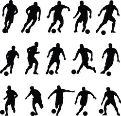 Silhouettes of Indoor Soccer Players	