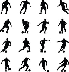 Silhouettes of Indoor Soccer Players	