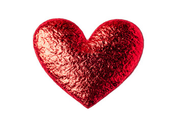 Heart-shaped decoration isolated on a white background. A design element for Valentine's Day