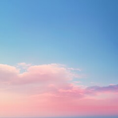 Obraz premium Gentle Sky Gradients from Blue to Soft Pink
