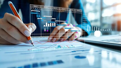 Professional writing and planning with digital interface for project management. - Powered by Adobe