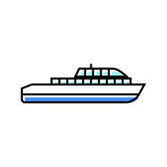 hospital ship color icon vector. hospital ship sign. isolated symbol illustration